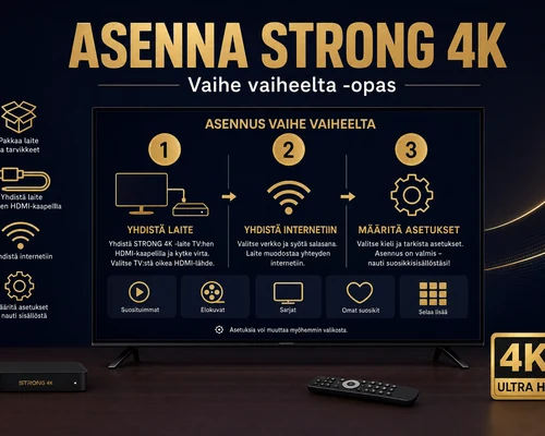 Asenna Strong 4K Smart TV:hen yhteensopivalla IPTV-sovelluksella