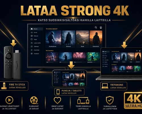 Lataa Strong 4K Smart TV:hen yhteensopivalla IPTV-sovelluksella