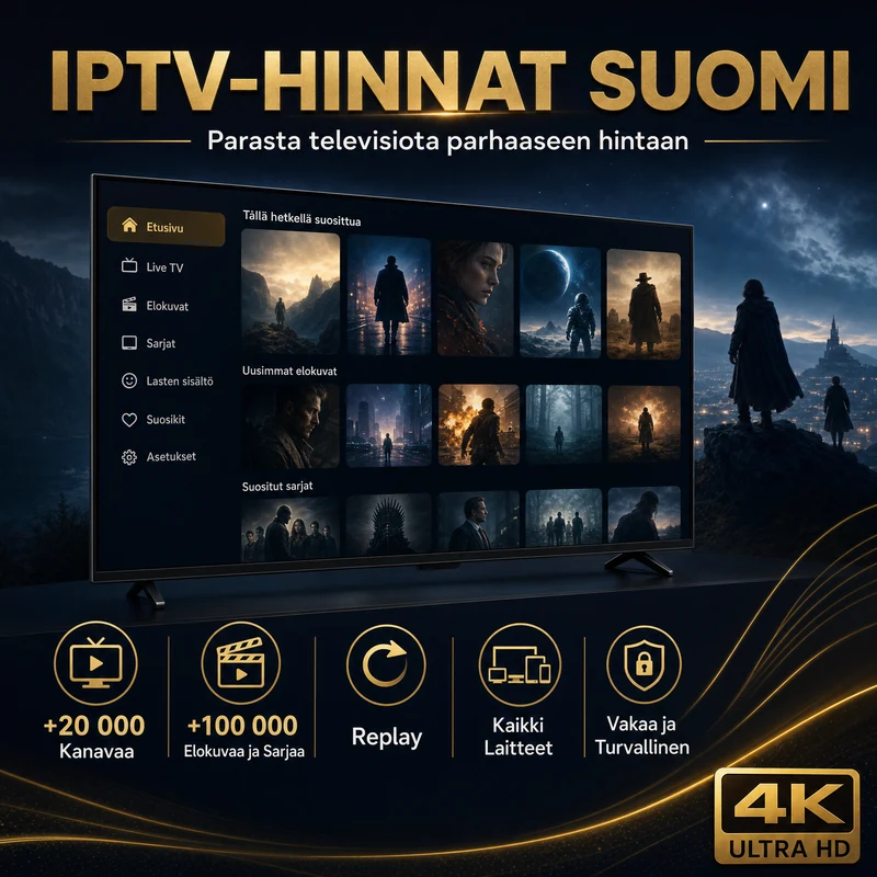 IPTV-hinnat Suomi – Strong 4K -tilauspaketit Smart TV:lle
